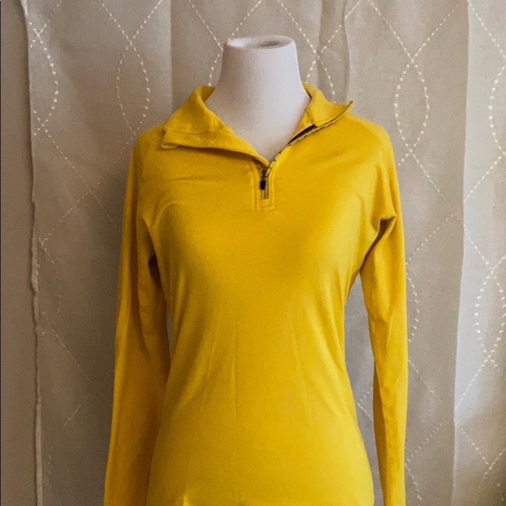 Yellow Nike Live Strong quarter zip